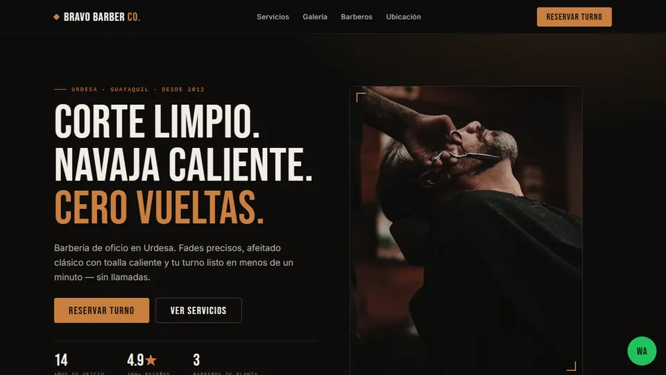 Barbería con reservas online